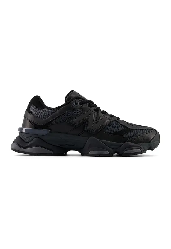 Pantofi sport din piele cu insertii din plasa 9060