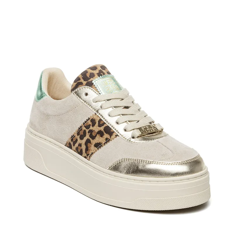Sneakers femei Steve Madden Moxy bej din piele întoarsă și sintetic 1469DPMOXYVBE — imaginea 2