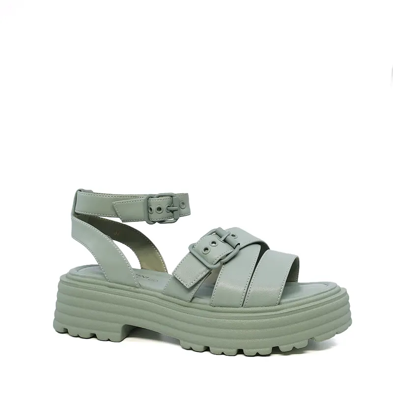 Sandale femei Enzo Bertini verzi din piele 1397DS1292V — imaginea 2