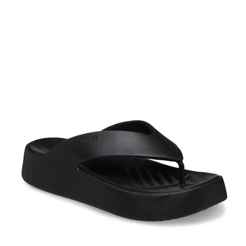 Papuci de plajă femei CROCS Getaway Platform Flip negri 3899DSL209410N — imaginea 2