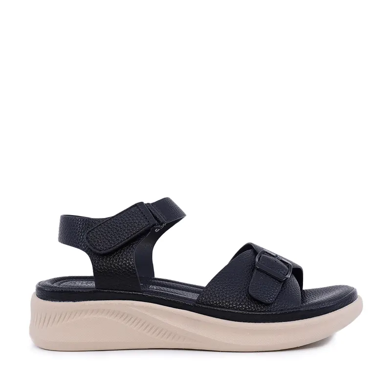 Sandale femei Solo Donna negre cu cataramă 2851DS8000N