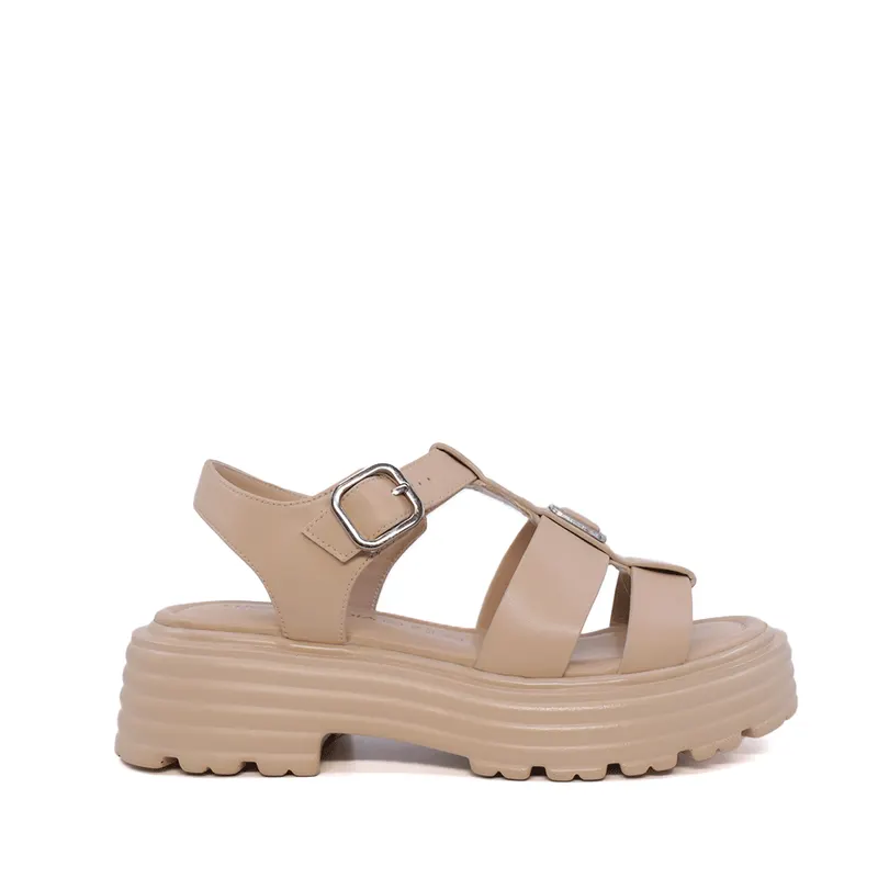 Sandale femei Luca di Gioia bej din piele 1297DS1291BE