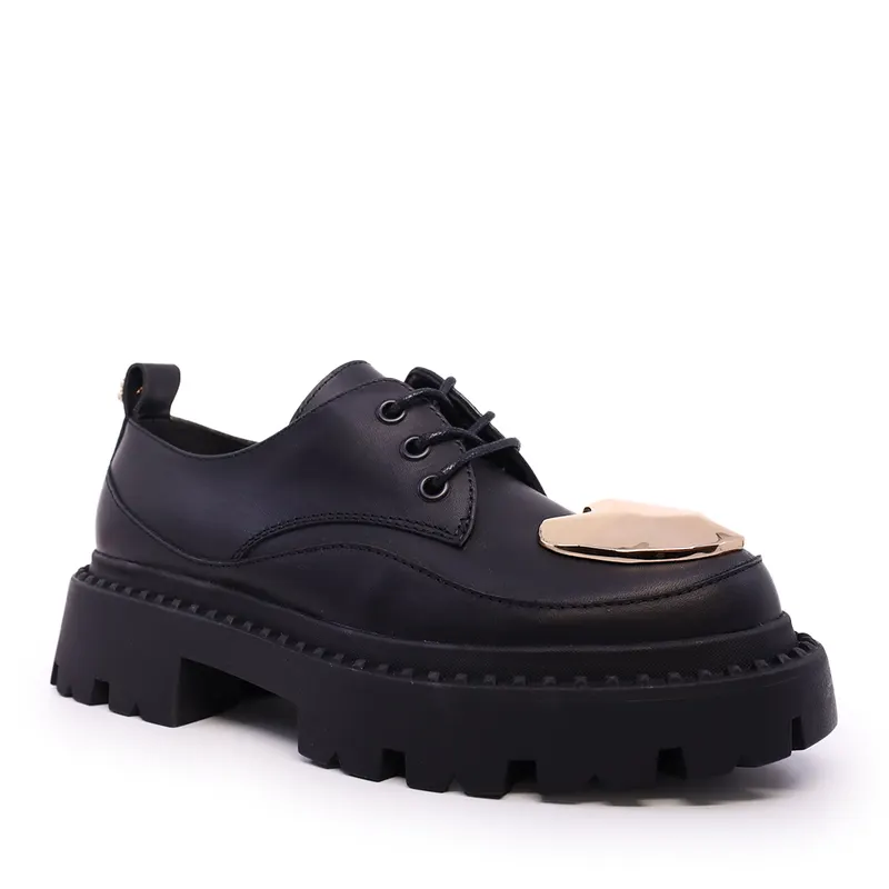 Pantofi derby femei Enzo Bertini negri din piele cu accesorii deco 1628dp1775n — imaginea 2