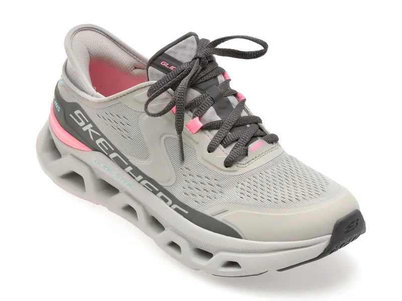 Pantofi sport SKECHERS gri, GLIDE-STEP ALTUS, din material textil