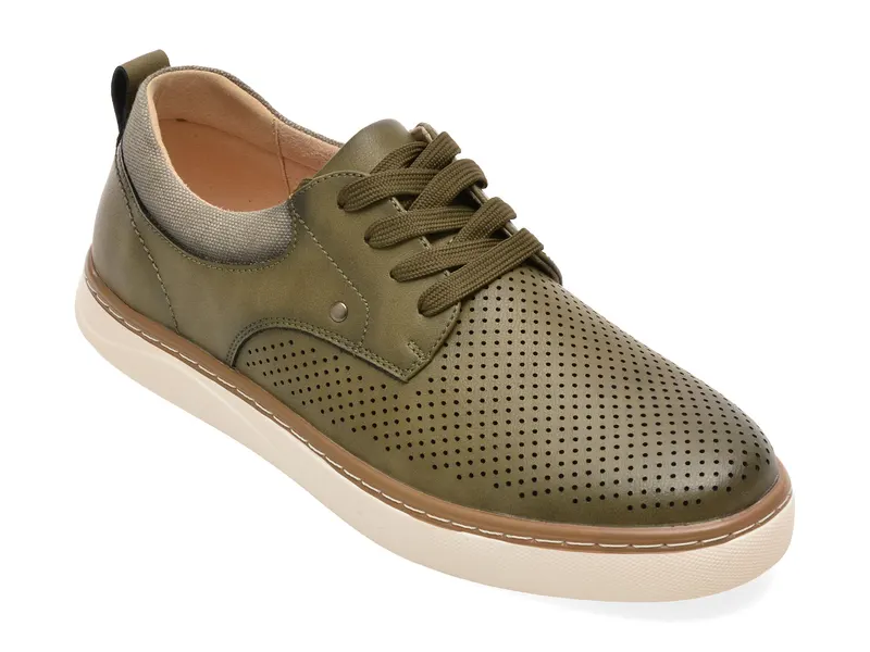 Pantofi BITE THE BULLET kaki, Q165, din piele naturala