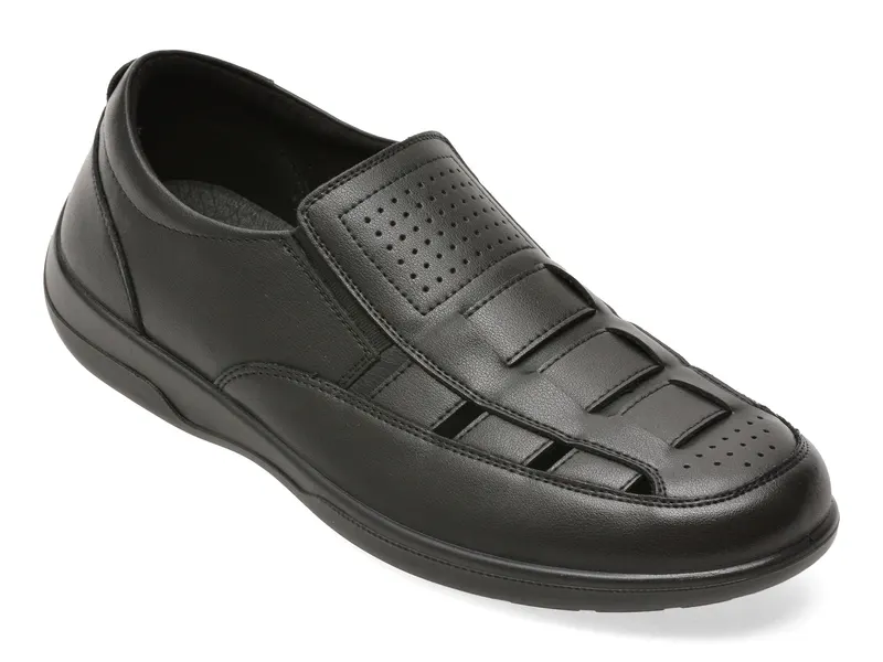 Pantofi BITE THE BULLET negri, 7708, din piele naturala