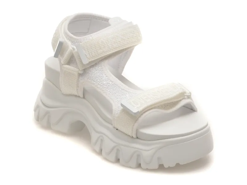 Sandale REPLAY albe, WSIS03S, din piele ecologica