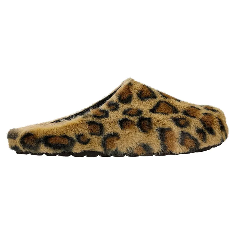 Papuci de casă damă RELAKS cu model leopard pe plută