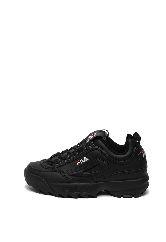 Pantofi sport de piele ecologica cu talpa masiva Disruptor 1010262 - Negru