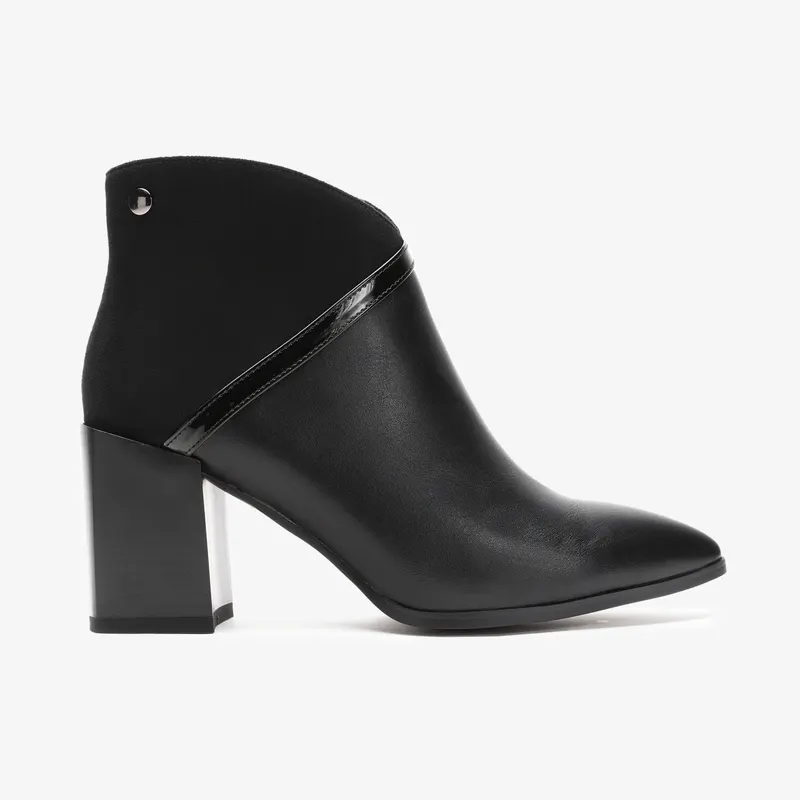 Botine dama din Piele Ecologica CRL0661 Negru
