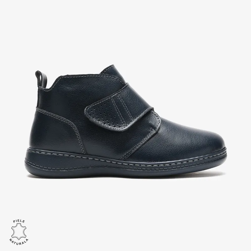 GHETE DAMA DIN PIELE NATURALA CRL0681 Bleumarin