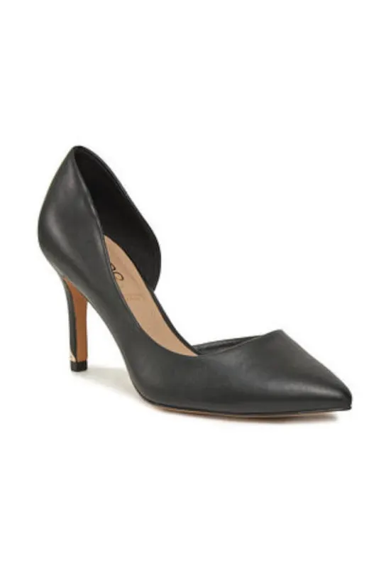 Pantofi dama - toc inalt - piele ecologica - negru -