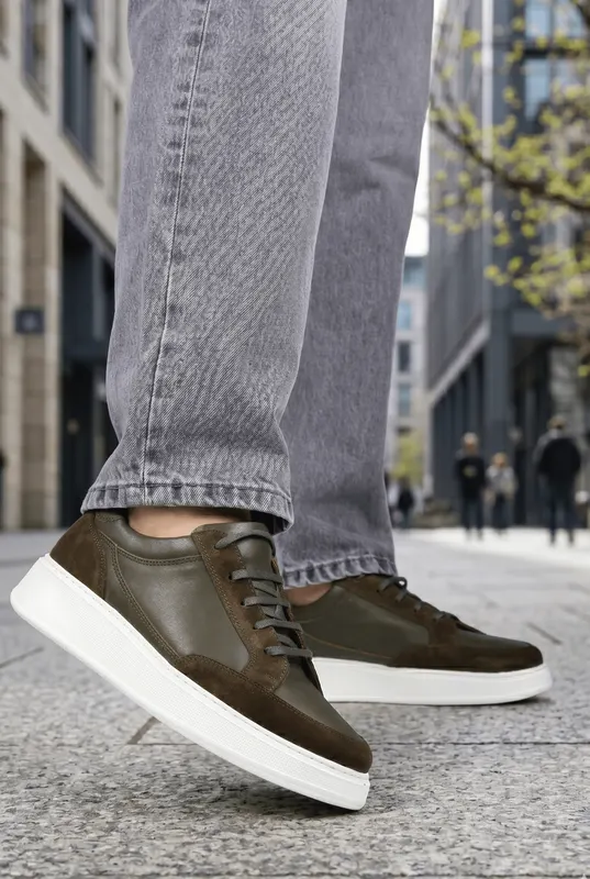 Pantofi Casual din Piele Naturală Verzi - ZYK GREEN