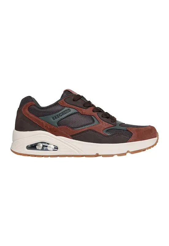 Pantofi sport cu garnituri din piele intoarsa Uno Livin On Air - Maro inchis/Maro
