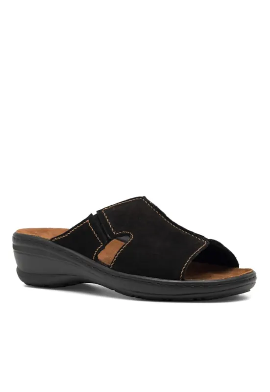 Papuci dama - 5904862811468 - Negru - Piele naturala/Piele intoarsa - Negru