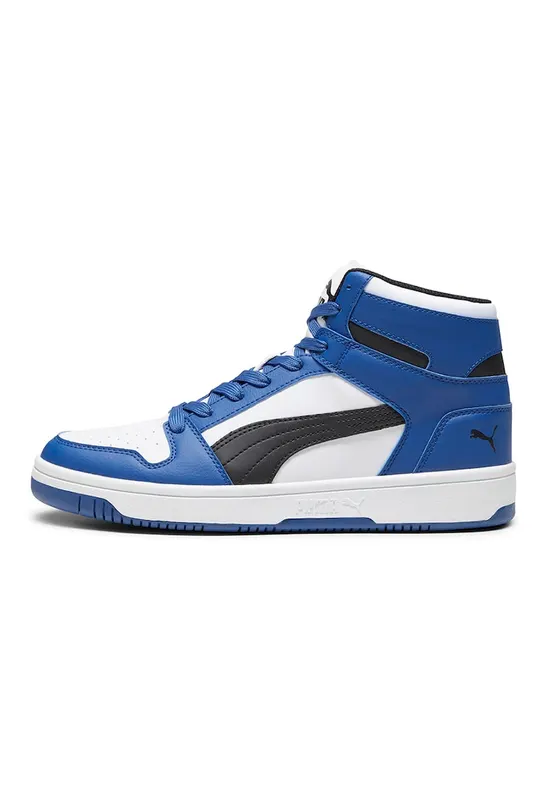 Pantofi sport high-top de piele ecologica Rebound LayUp - Alb/Negru/Albastru