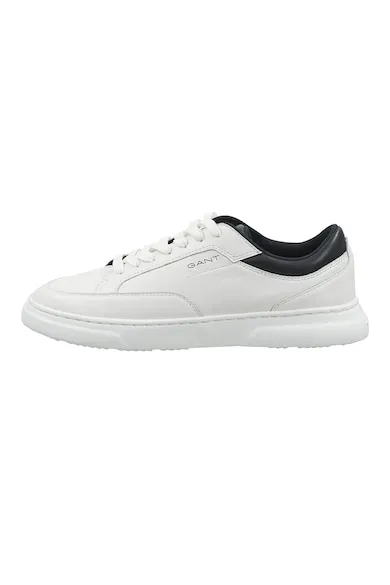 Pantofi sport de piele cu logo discret Joree - Alb/Albastru ultramarin