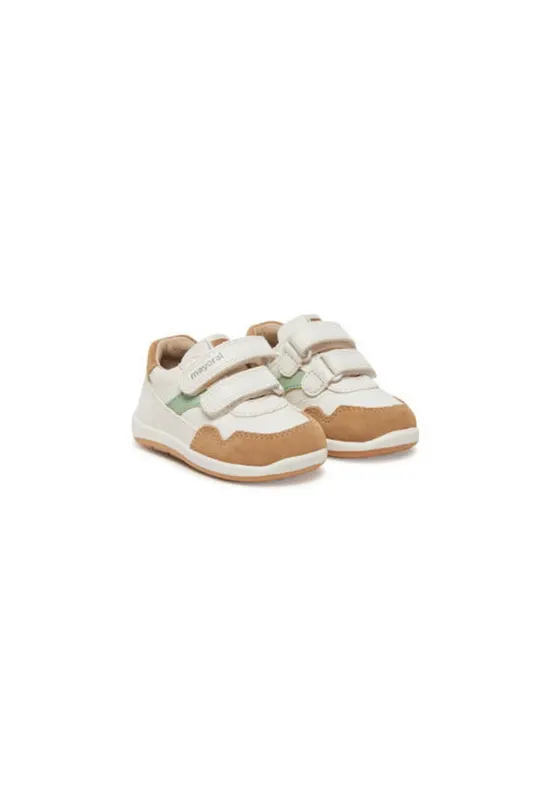 Adidasi baieti 41652 - Piele naturala - Alb
