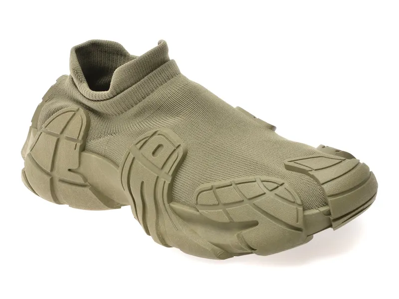 Pantofi sport kaki, 8088, din material textil