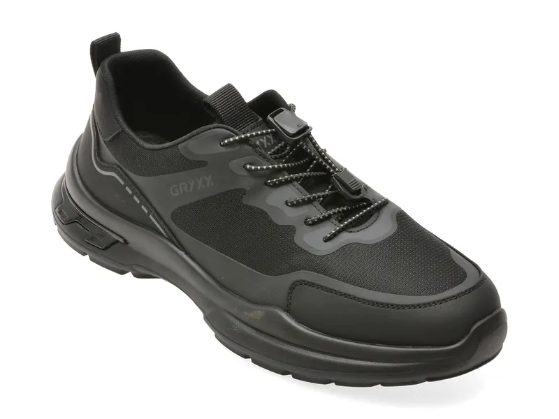 Pantofi sport negri, 19081, din material textil