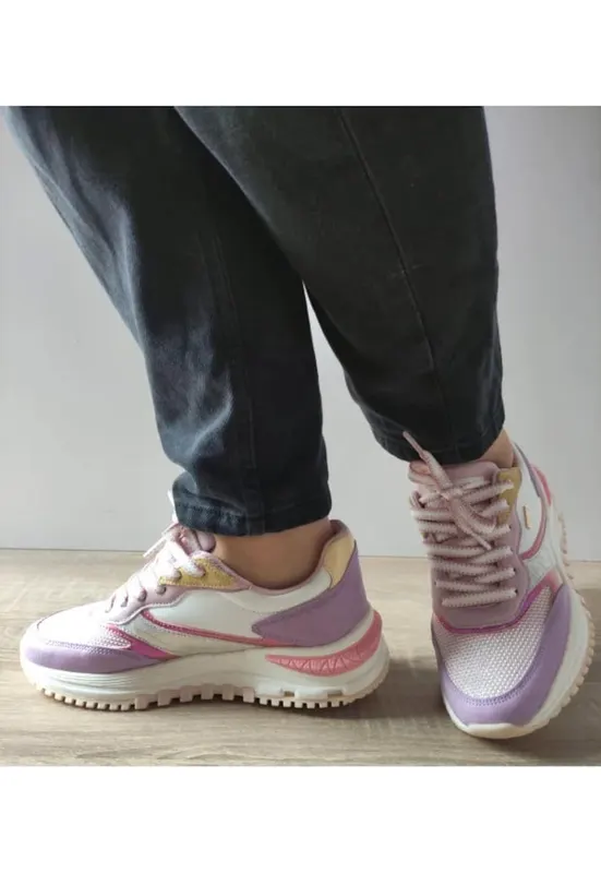 Pantofi Casual Dama 250533-18 Mov Cu Alb - Mov - Mov