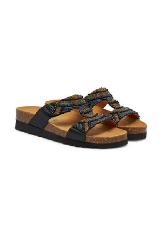 Papuci dama Grunland piele ecologica - Negru