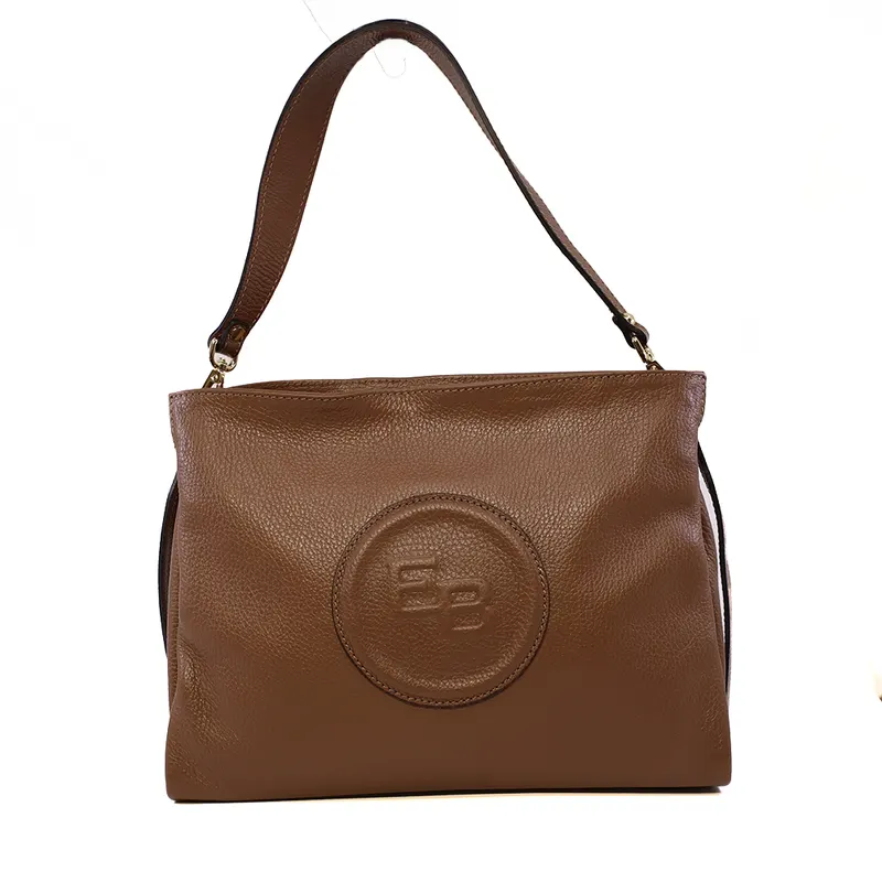 Poșetă satchel femei Enzo Bertini maro din piele 154POSP3616M