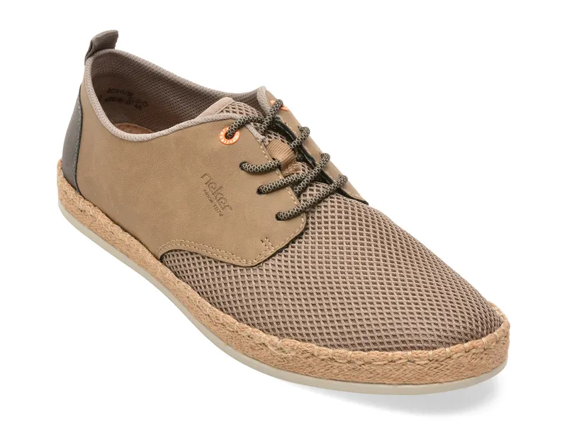 Pantofi RIEKER gri, B2648, din material textil