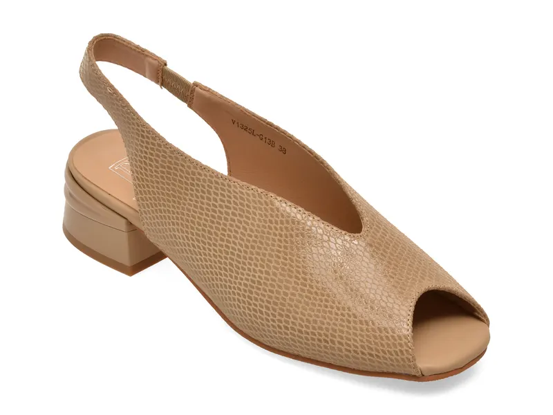 Sandale elegante FLAVIA PASSINI bej, 1325G13, din piele intoarsa