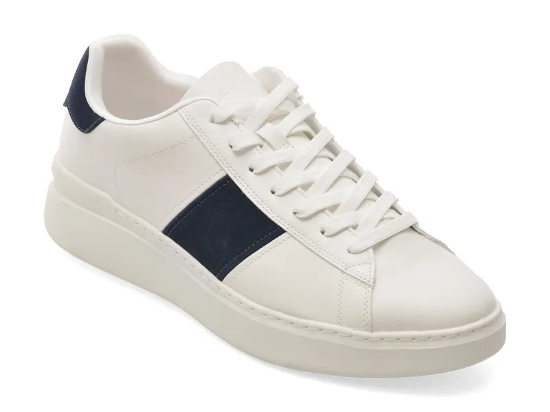 Pantofi sport albi, ADYN 107, din piele ecologica