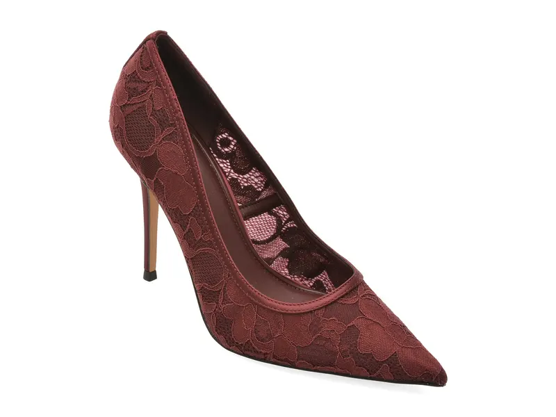 Pantofi eleganti visinii, STARRLA 601, din material textil