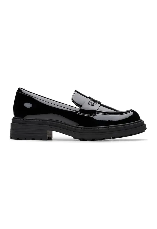 Pantofi loafer de piele lacuita - Negru