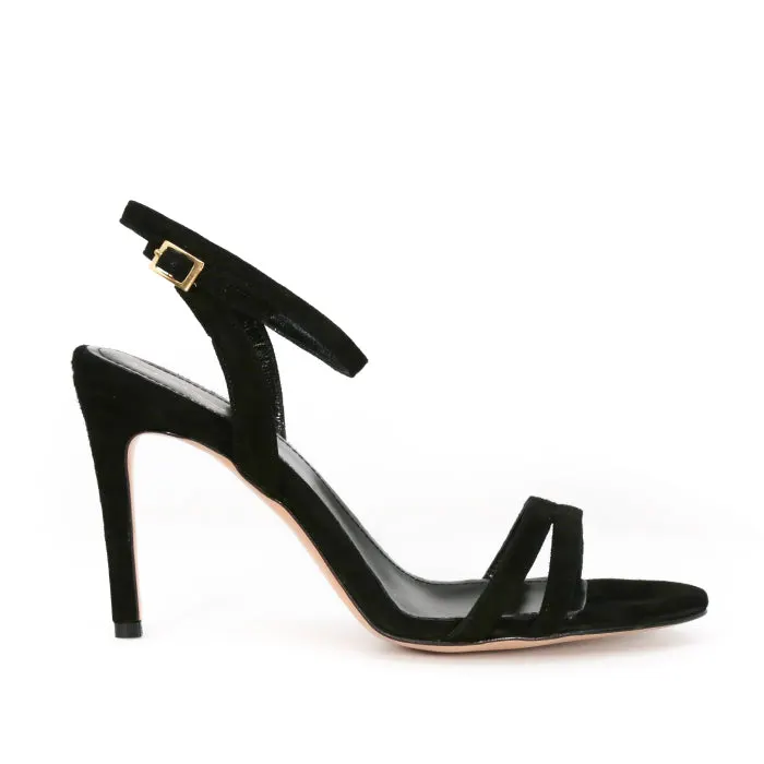 Sandale Alinna Piele Intoarsa, Negre