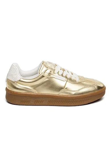 Pantofi sport Euphoria low-cut cu sireturi - Alb/Auriu