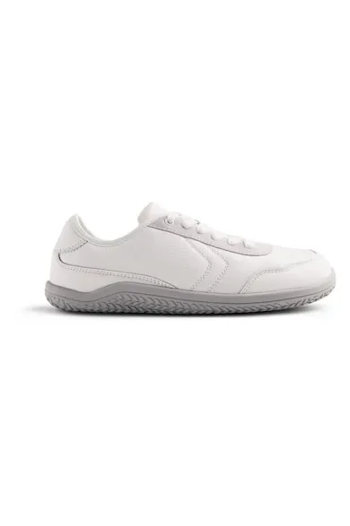 Pantofi sport de piele cu aspect texturat - Alb