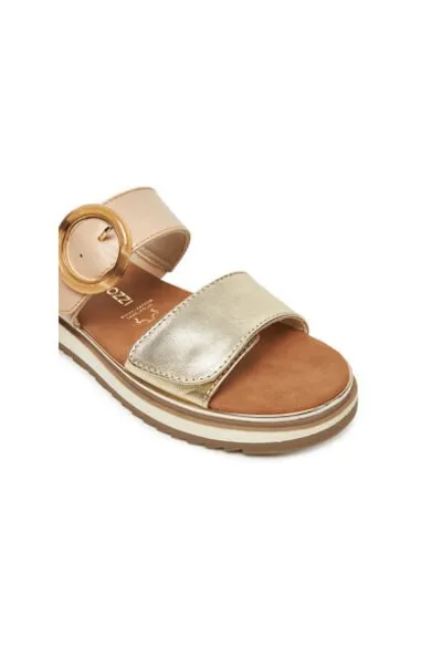 Slapi dama - 2-27500-44 - Piele naturala - Auriu - Auriu
