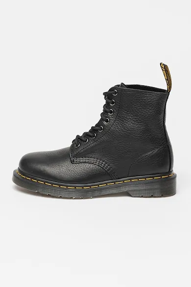 Ghete unisex de piele cu sireturi 1460 Pascal - Negru