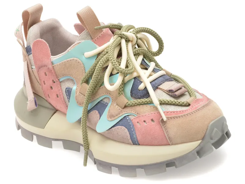 Pantofi sport multicolor, 1819, din material textil