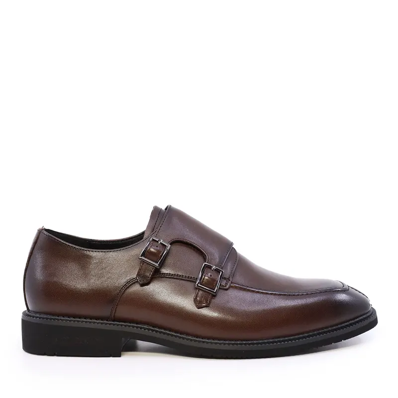 Pantofi tip Monk bărbați Enzo Bertini maro din piele naturală 3660bp740m