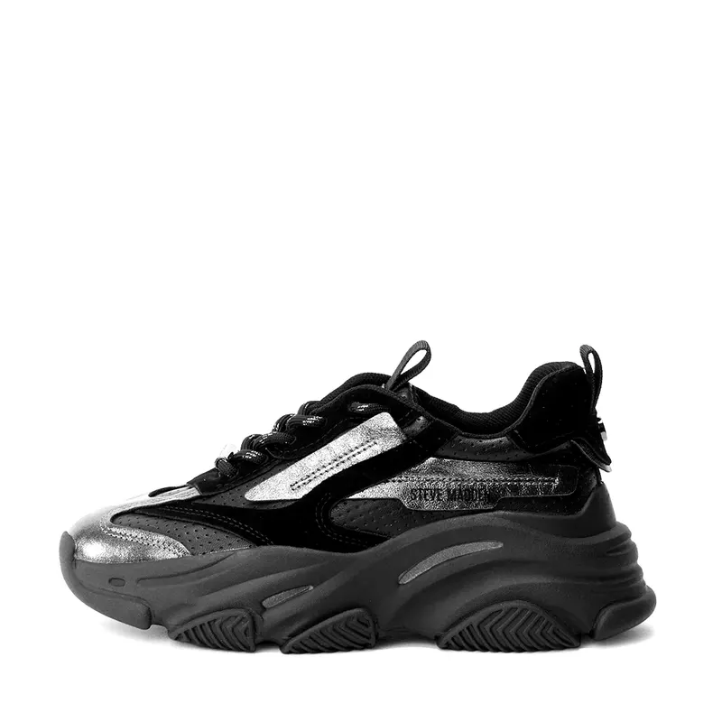 Sneakers femei Steve Madden Posses negri din piele și sintetic 1461DPPOSSES-PERFN