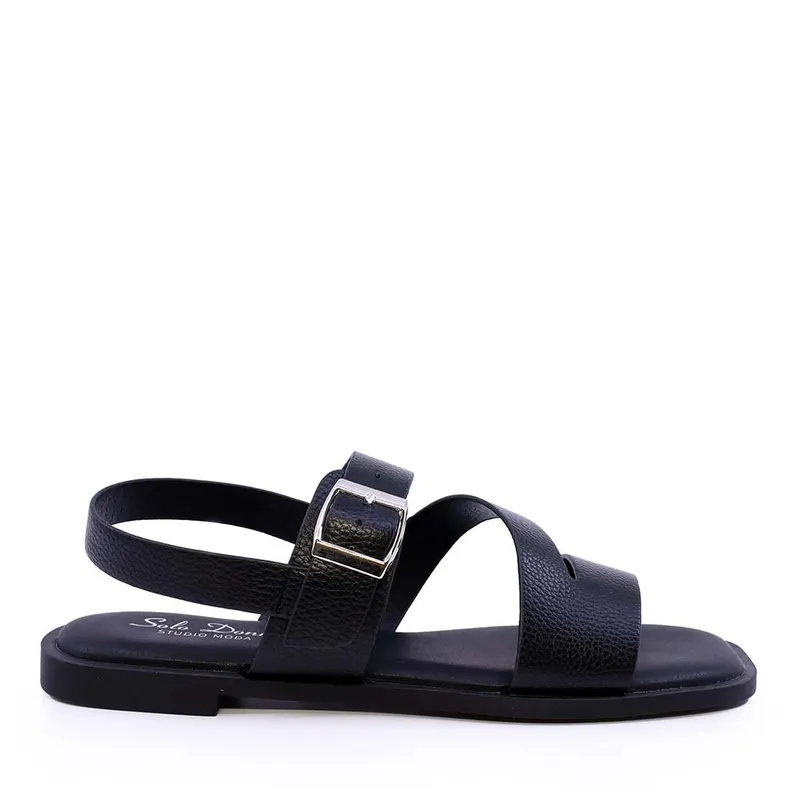 Sandale cu talpă joasă femei Solo Donna negre 2549DS9410N