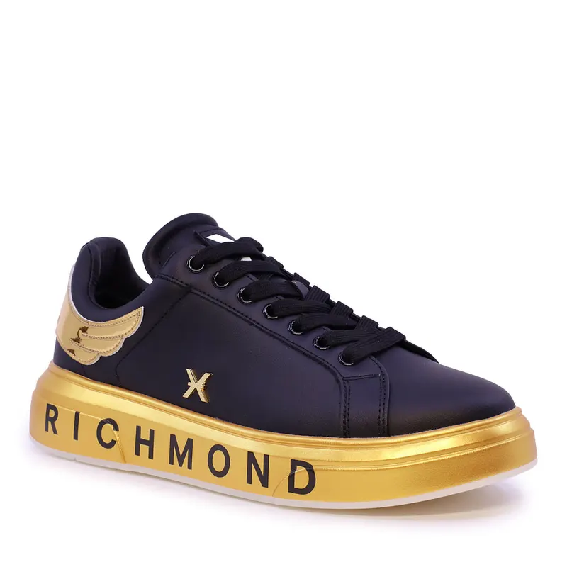 Pantofi bărbați JOHN RICHMOND JR OneMan negri cu auriu 2262BP32403NAU — imaginea 2