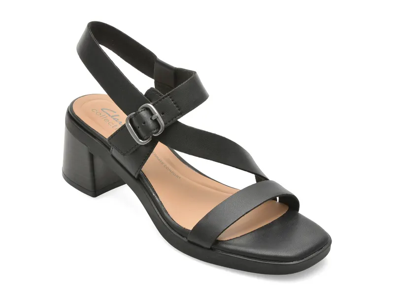 Sandale CLARKS negre, JAYLAN SOL, din piele naturala