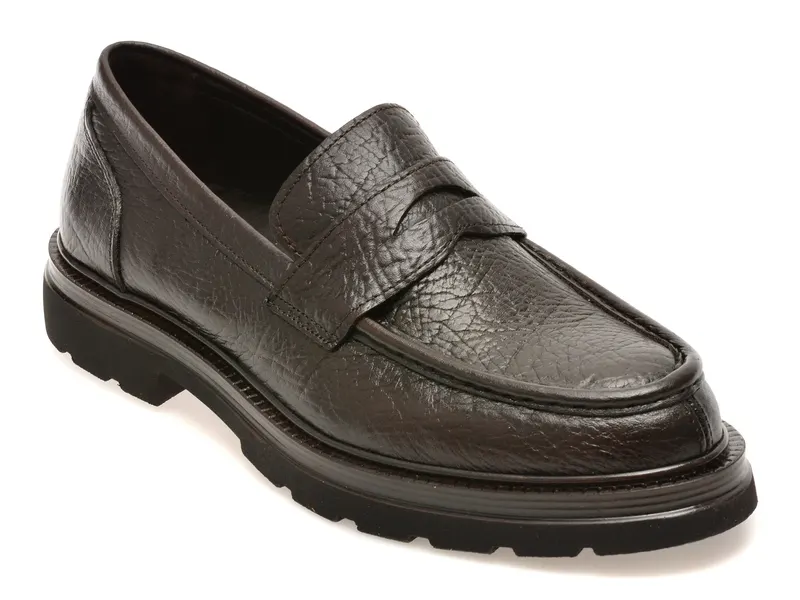 Mocasini eleganti maro, 25M36, din piele naturala