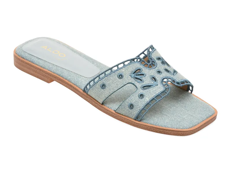 Papuci ALDO albastri, ITSANDAL 407, din material textil