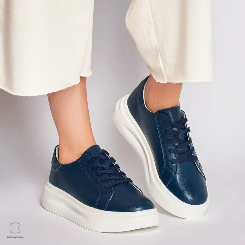 Pantofii casual de dama din piele naturală cu șiret comozi și versatili CRL1447