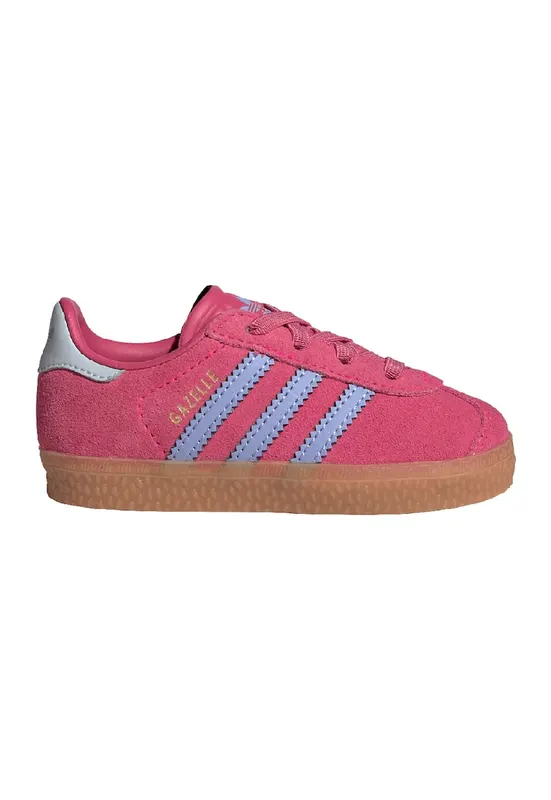 Pantofi sport Gazelle din piele intoarsa si piele - Roz/Albastru