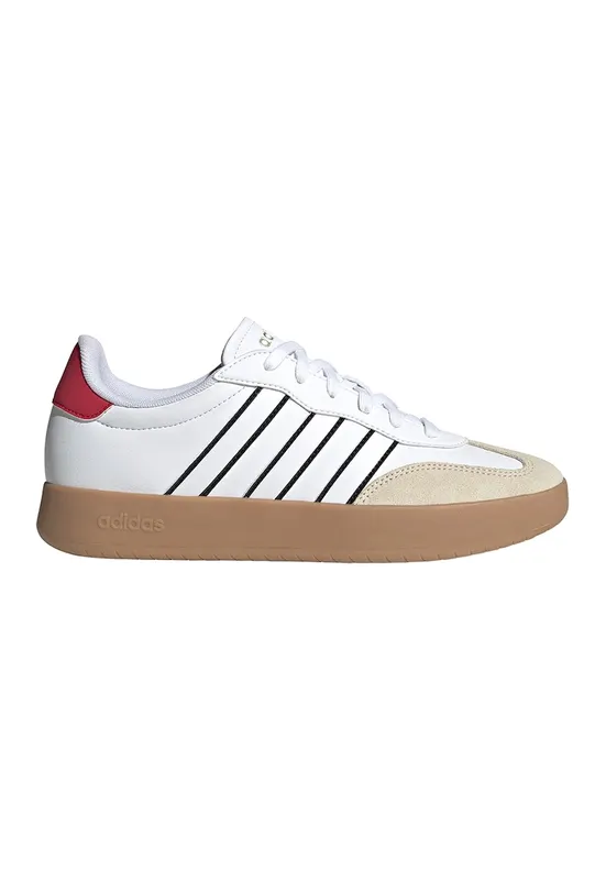 Pantofi sport din piele ecologica cu insertii din piele intoarsa Barreda - Rosu/Alb/Crem