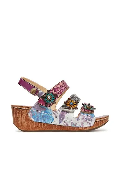 Sandale dama - DINO 32 - Piele naturala - Multicolor