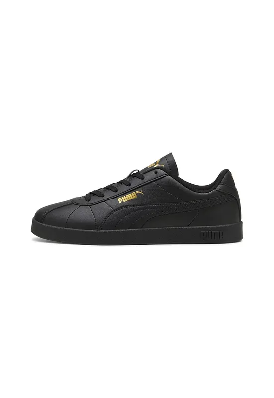 Pantofi sport Club II unisex de piele ecologica cu logo - Negru